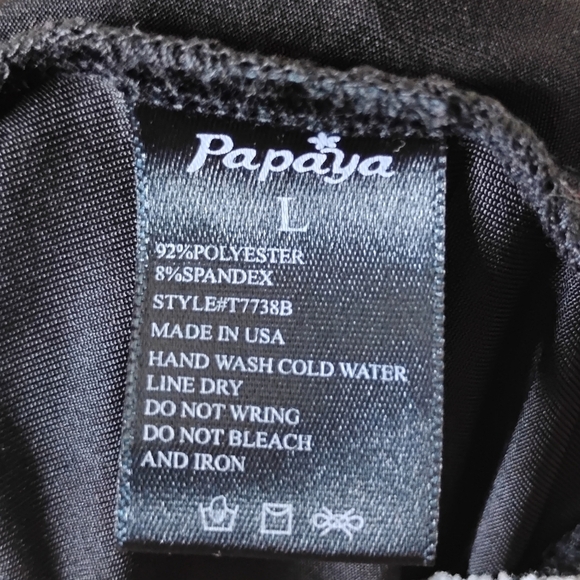 Papaya Strapless Satin Handkerchief Top L Floral Y2K Babydoll Festival - Picture 8 of 8